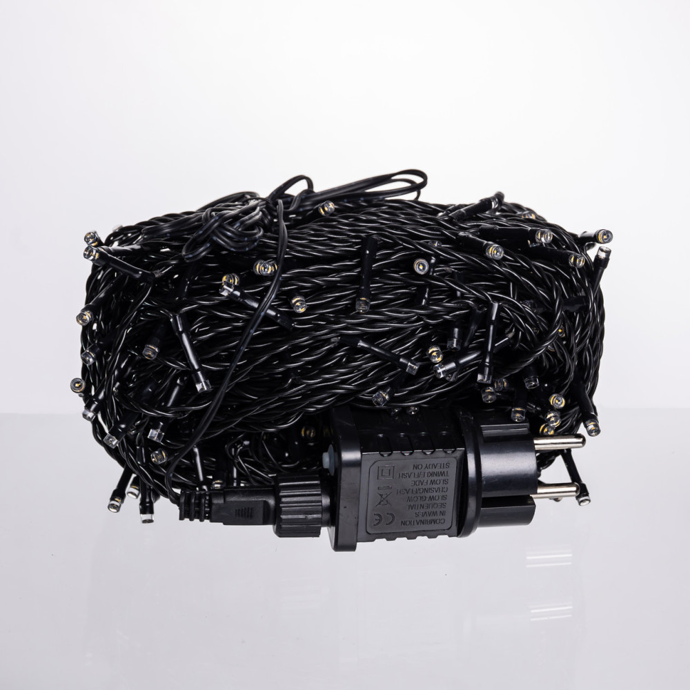 Изображение Гирлянда Нить уличная 30 (м) 300 LED черный провод Желтый CF300L30MBY ИМ Light-Deco 3 