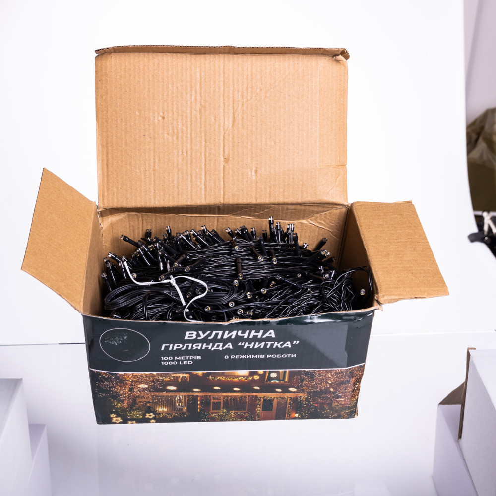 Изображение Гирлянда Рождественская фея уличная 100 (м) 1000 LED черный провод Желтый CF1000L100MBY ИМ Light-Deco 4 