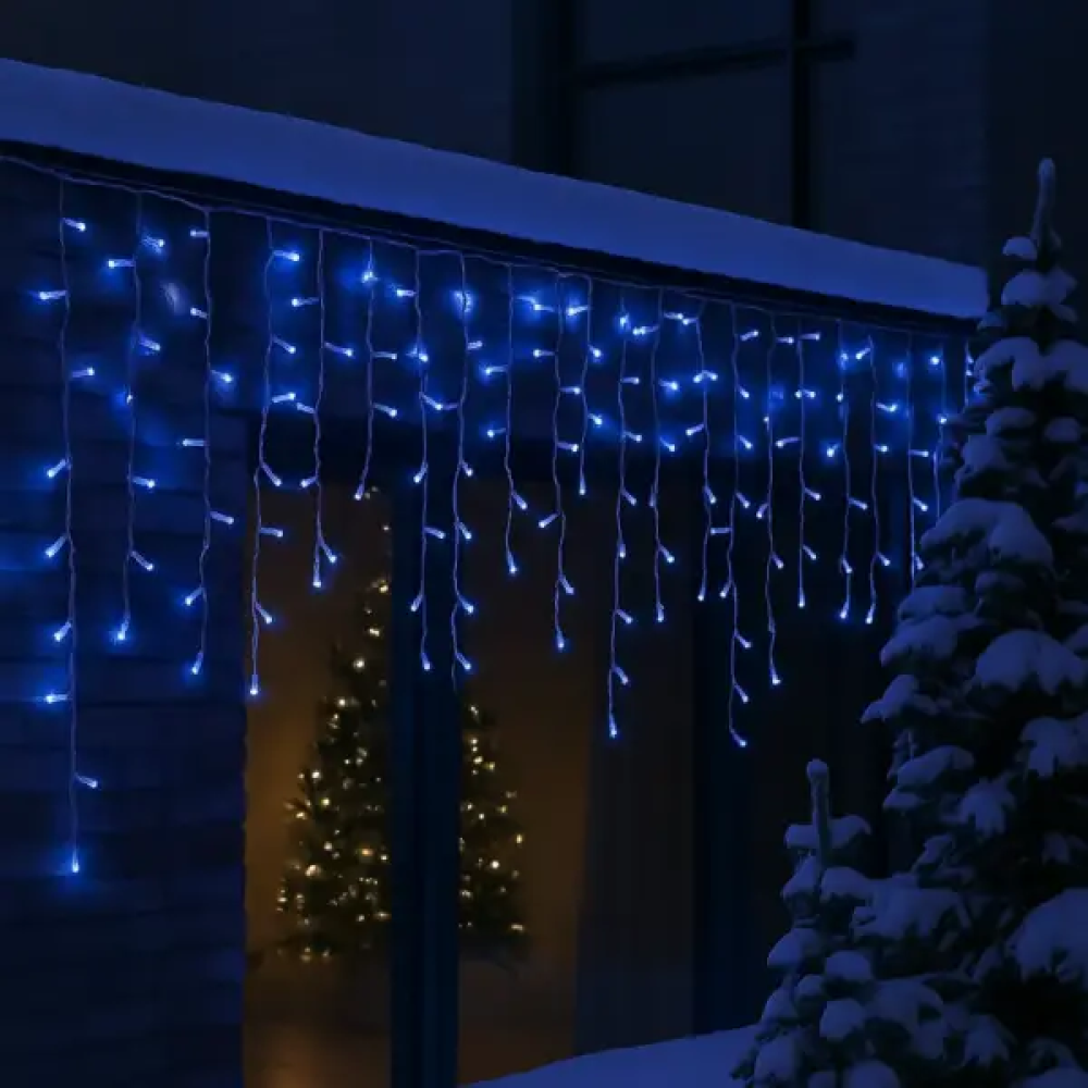Изображение Уличная гирлянда Бахрома 12 м 200 LED белый провод Синий 12MWBL ИМ Light-Deco 1 