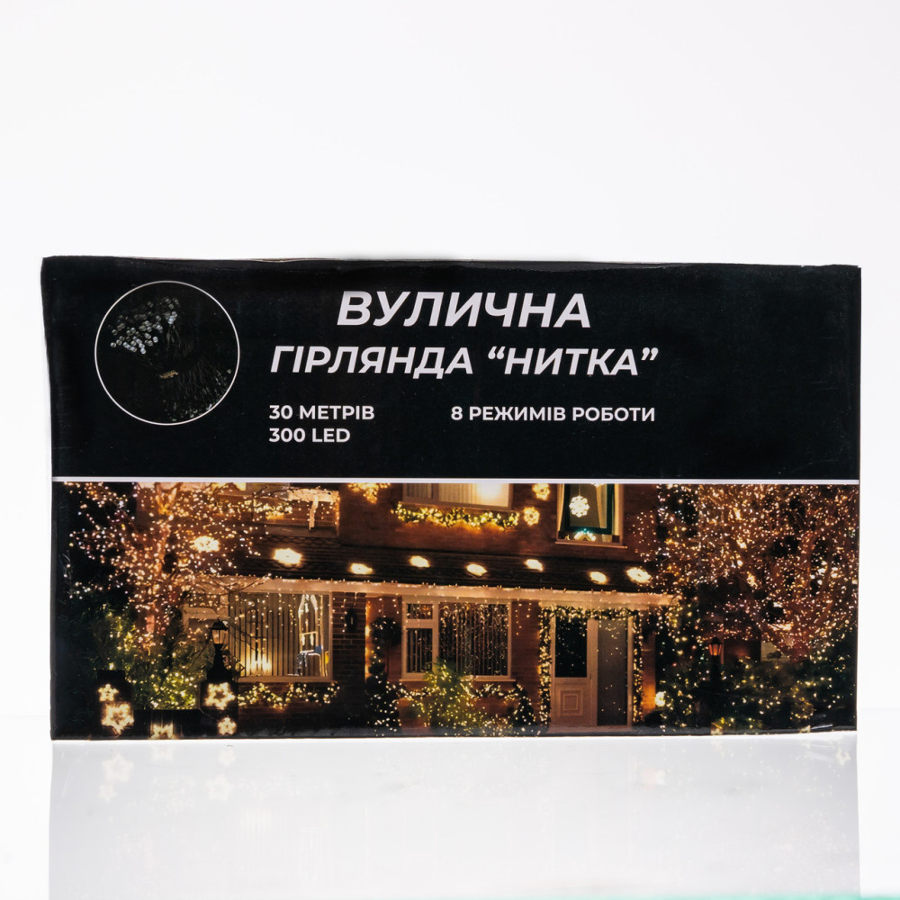 Изображение Гирлянда Нить уличная 30 (м) 300 LED черный провод Синий CF300L30MBBL ИМ Light-Deco 5 