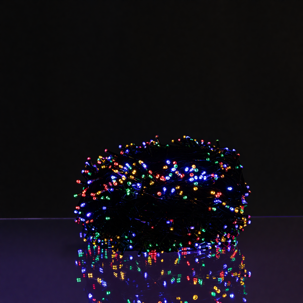 Изображение Новогодняя гирлянда уличная 30 м 300 LED с солнечной батареей черный провод Мультиколор SB300L30MBML ИМ Light-Deco 