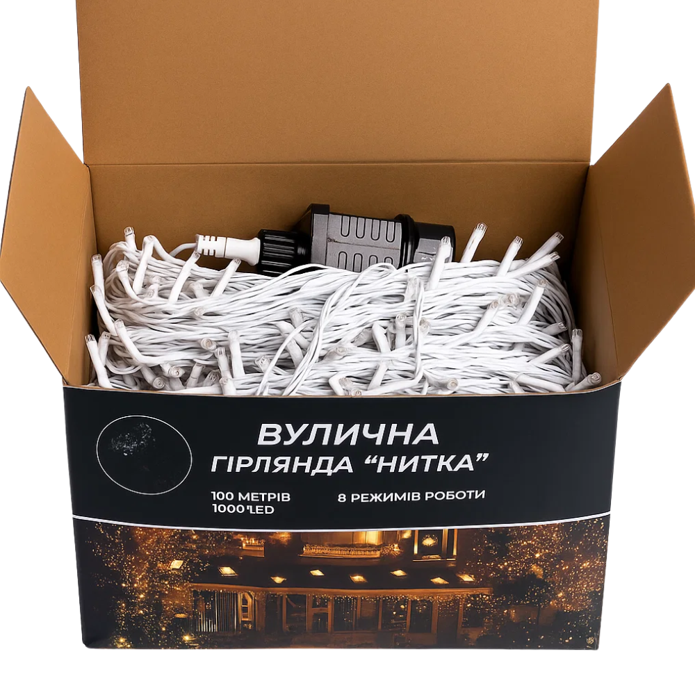 Изображение Гирлянда Рождественская фея уличная 100 м 1000 LED белый провод Синий CF1000L100MWBL ИМ Light-Deco 6 