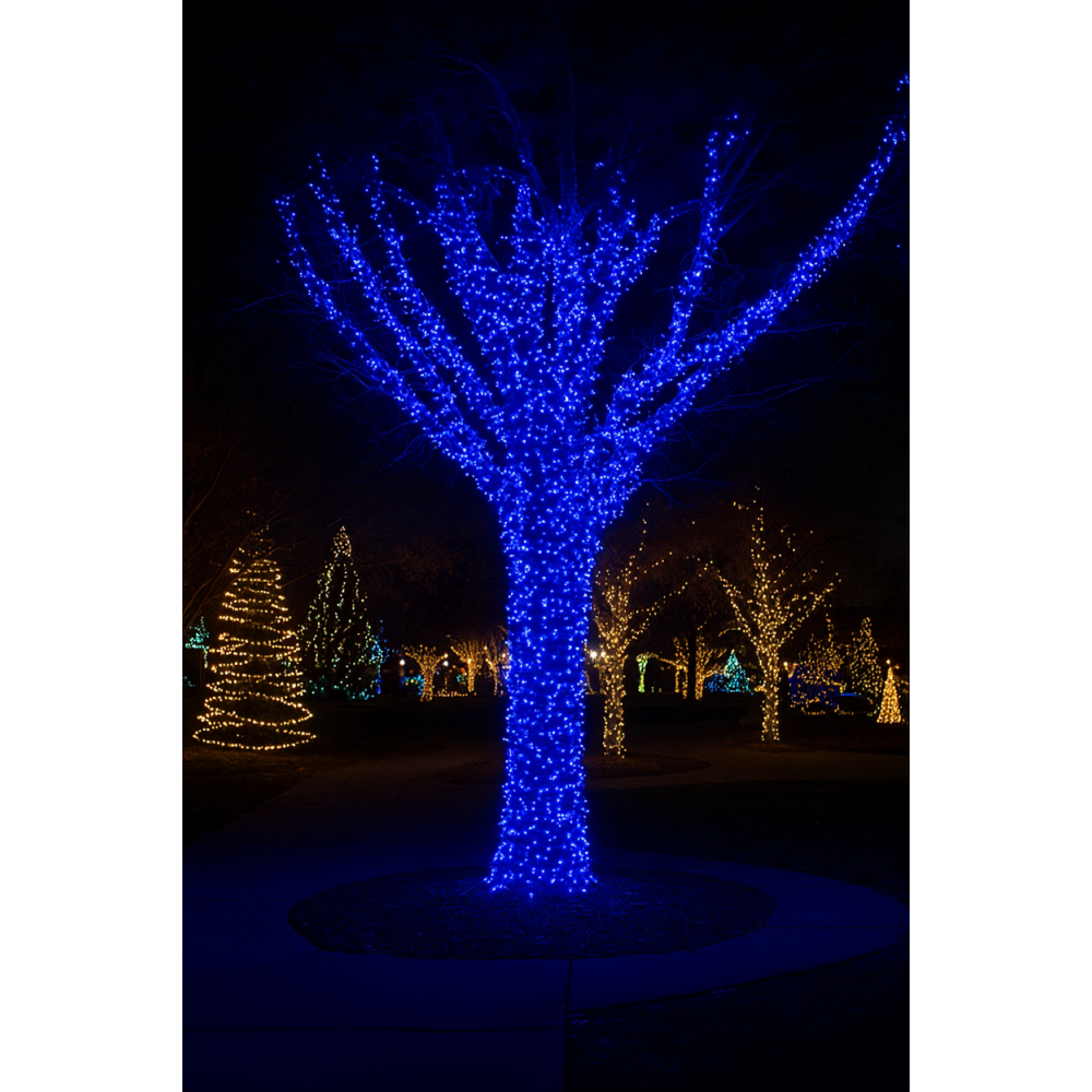 Изображение Гирлянда Рождественская фея уличная 100 м 1000 LED белый провод Синий CF1000L100MWBL ИМ Light-Deco 8 