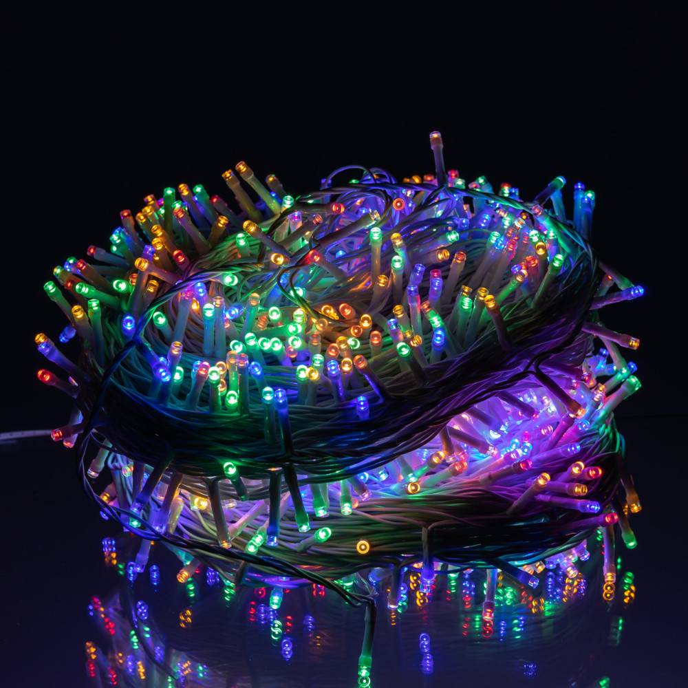 Изображение Гирлянда Рождественская фея уличная 100 м 1000 LED белый провод Мультиколор CF1000L100MWML ИМ Light-Deco 