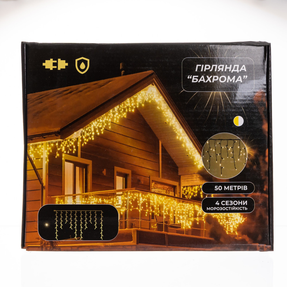 Зображення Уличная гирлянда Бахрома 50 м 600 LED белый провод Желтое сияние 50MWY ИМ Light-Deco 3 