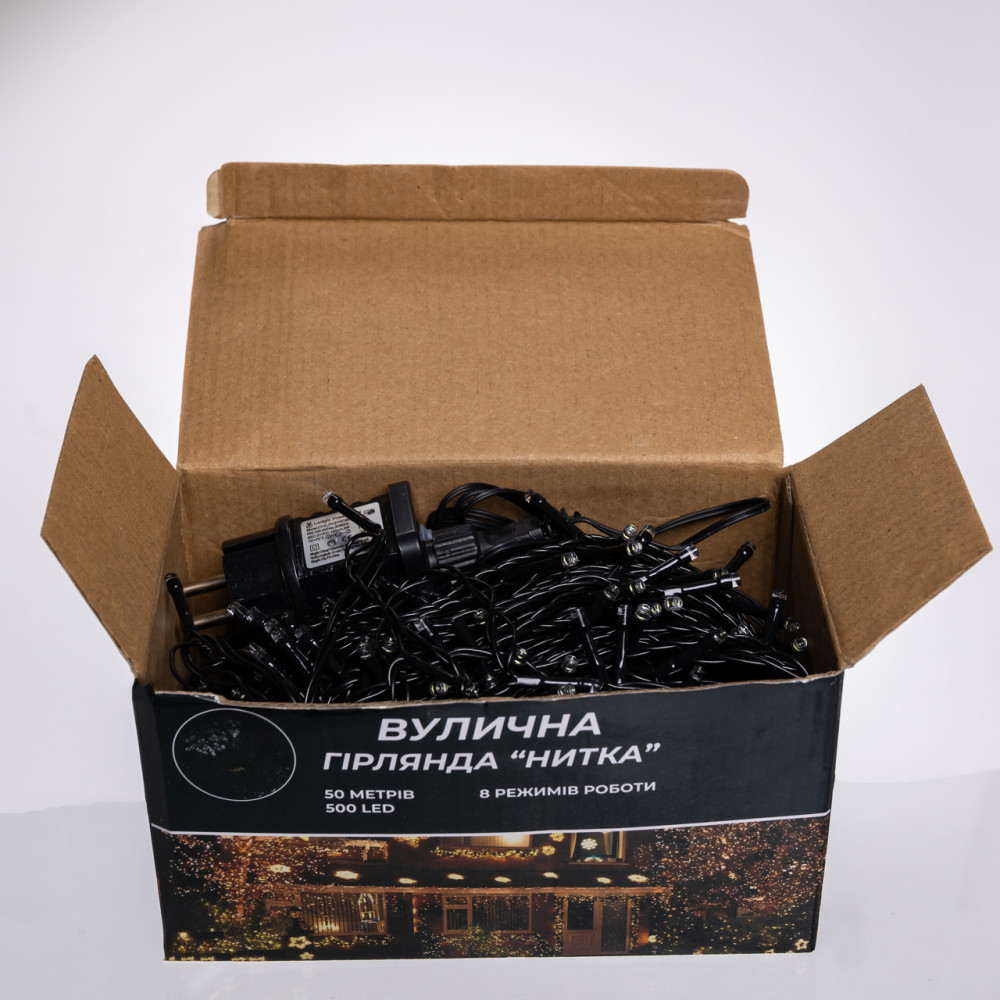 Изображение Гирлянда Рождественская фея уличная 50 (м) 500 LED черный провод Белый CF500L50MBW ИМ Light-Deco 4 