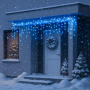 Изображение Новогодняя гирлянда уличная Бахрома 6 м 105 LED черный провод Синий 6МBBL ИМ Light-Deco 1 