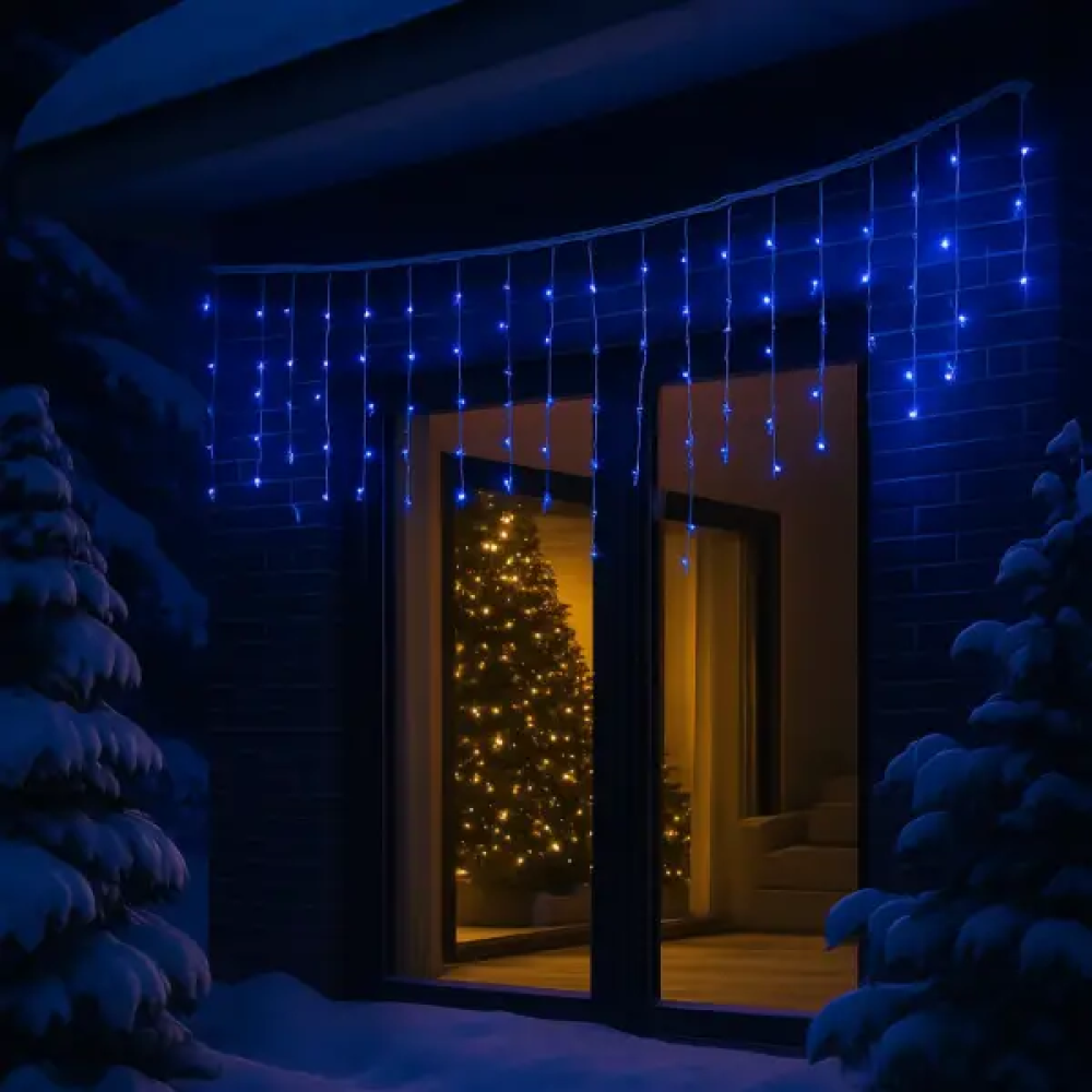 Изображение Уличная гирлянда Бахрома 20 м 335 LED белый провод Синий 20MWBL ИМ Light-Deco 1 