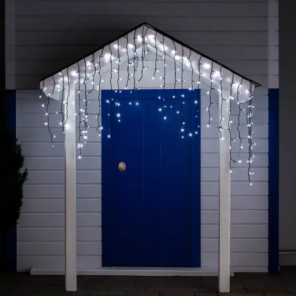 Изображение Уличная гирлянда бахрома 12 м 200 led черный провод черный провод Белый 12MBW ИМ Light-Deco 1 