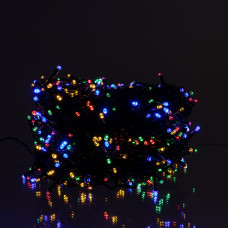 Новогодняя гирлянда уличная 50 м 500 LED с солнечной батареей черный провод Мультиколор SB500L50MBML