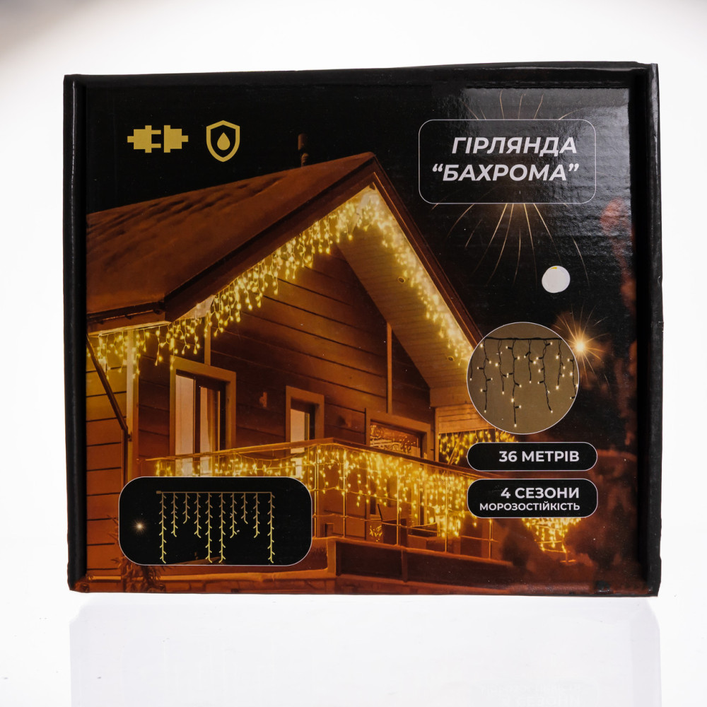 Зображення Уличная гирлянда Бахрома 36 м 600 LED белый провод Белое сияние 36MWW ИМ Light-Deco 1 