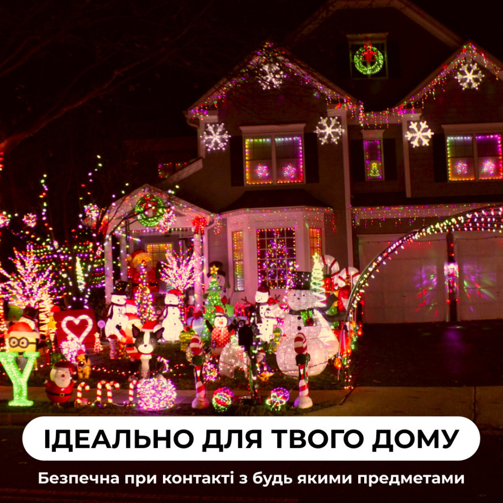 Зображення Гирлянда уличная лента светодиодная Дюралайт 480 LED 16м морозоустойчивая прозрачный провод Мультиколор DR20МML ИМ Light-Deco 4 