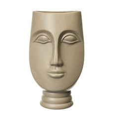 Настольная керамическая ваза Light House "Маска" серая 30 см