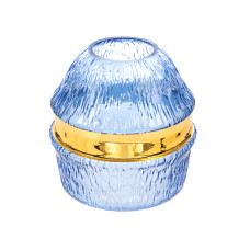 Ваза скляна 18x19см блакитна