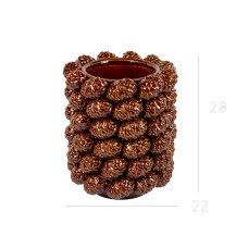 Ваза шишки 20х20х26 см коричнева (кераміка)