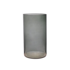 Ваза стеклянная Lefard "Essentials Cylinder" dark grey h30 d16 см темно-серый (804-081)