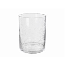 Ваза скляна циліндр Lefard "bubbles" h25 d19 см прозора (804-014)