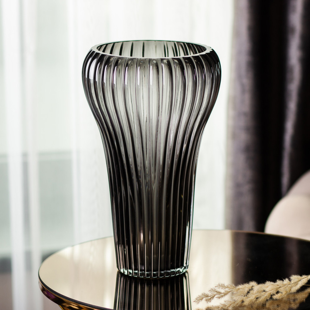 Изображение Ваза стеклянная для цветов Light House 27,5 см (LG-20193) серая ИМ Light-Deco 2 