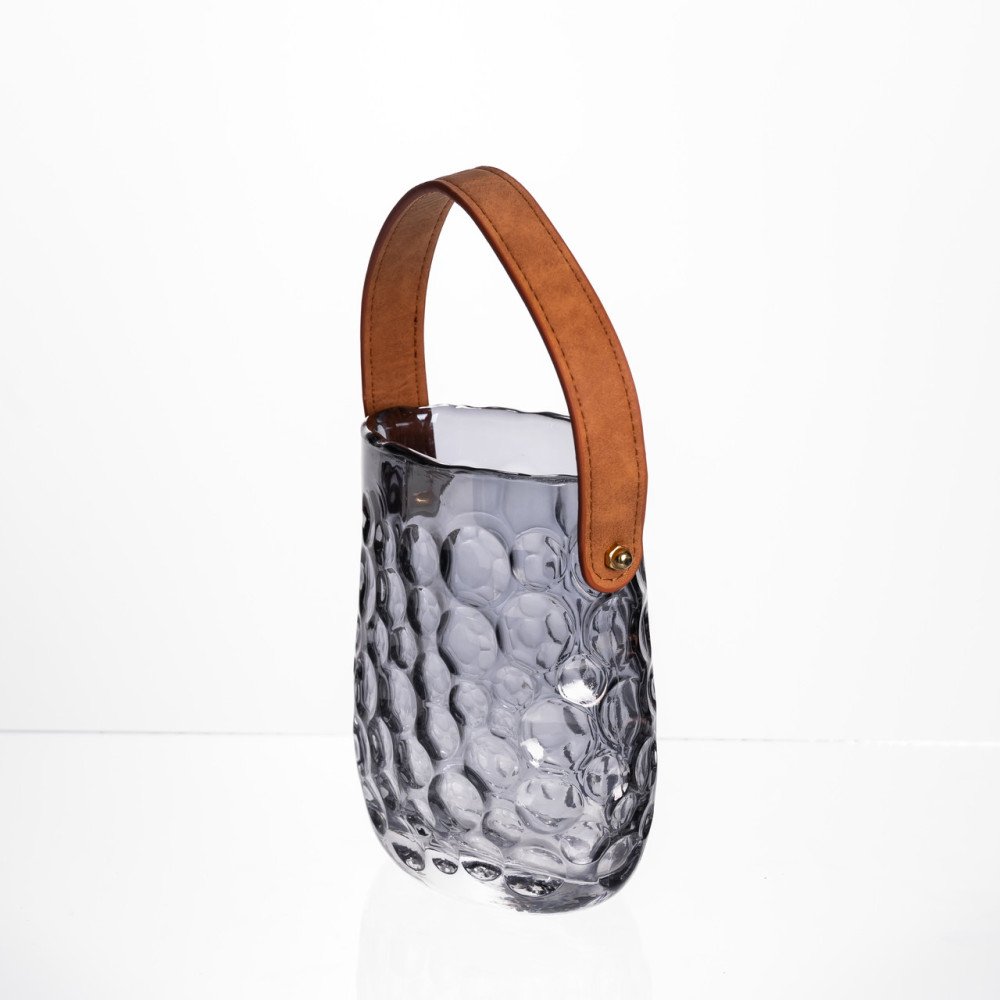 Зображення Ваза сумочка с ручкой 11.5×7.5×15 см 800 мл Серый HP-19-153-2 ИМ Light-Deco 3 