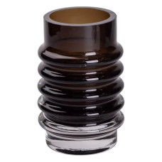 Ваза скляна для квітів Light House 18 см 900 мл (LG-20213) чорна