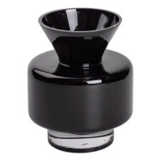 Ваза скляна для квітів Light House 17.5 см 1.5 л (LG-20212) чорна