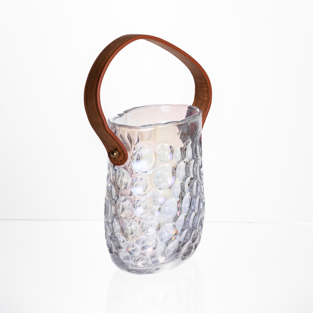 Зображення Ваза сумочка с ручкой 11.5×7.5×15 см декоративная Прозрачный HP-19-153-3 ИМ Light-Deco 1 