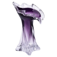 Ваза скляна фігурна для квітів Light House 20 см (LG-20197) Фіолетова