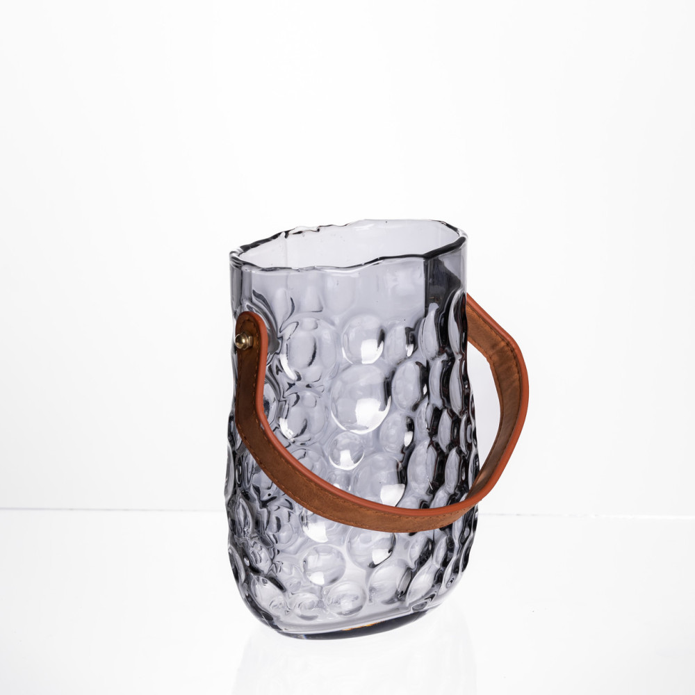 Зображення Ваза сумочка с ручкой 13×9.5×18 см декоративная Серый HP-19-153-5 ИМ Light-Deco 1 