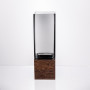 Изображение Ваза для цветов квадратная стеклянная Light House LG-30208-900 прозрачная с подпалом 25 см 900 мл  ИМ Light-Deco 1 