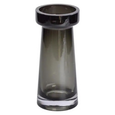 Ваза скляна скляна для квітів Light House 20 см 500 мл (LG-20217) чорна