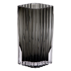 Ваза стеклянная для цветов Light House 23 см (LG-20207) серая