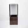 Изображение Ваза для цветов квадратная стеклянная Light House LG-30208-1500 прозрачная с подпалом 30 см 1,5 л  ИМ Light-Deco 2 