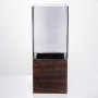 Изображение Ваза для цветов квадратная стеклянная Light House LG-30208-3000 прозрачная с подпалом 30 см 3 л ИМ Light-Deco 1 