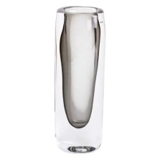 Ваза скляна для квітів Light House 24.5 см 200 мл (LG-20203) сіра