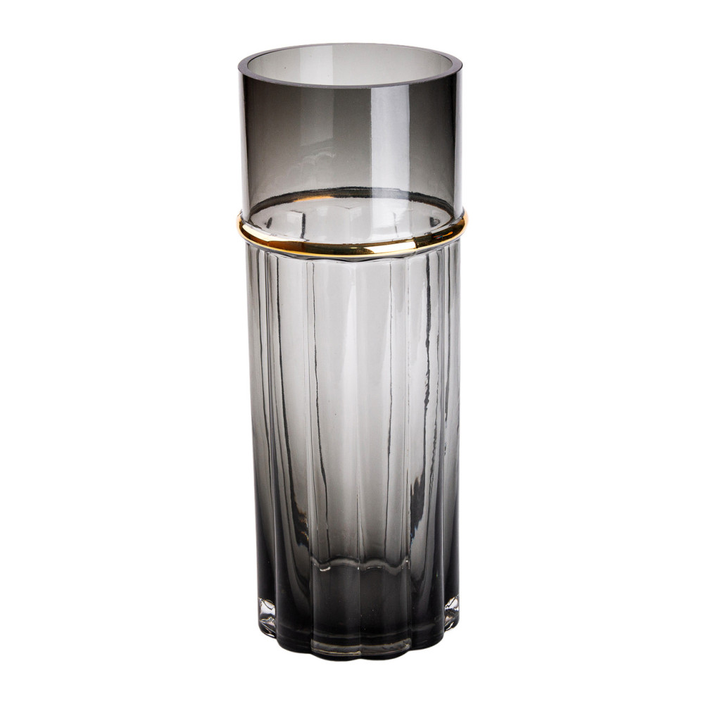 Изображение Ваза стеклянная для цветов Light House 30 см (LG-20208) серая ИМ Light-Deco 