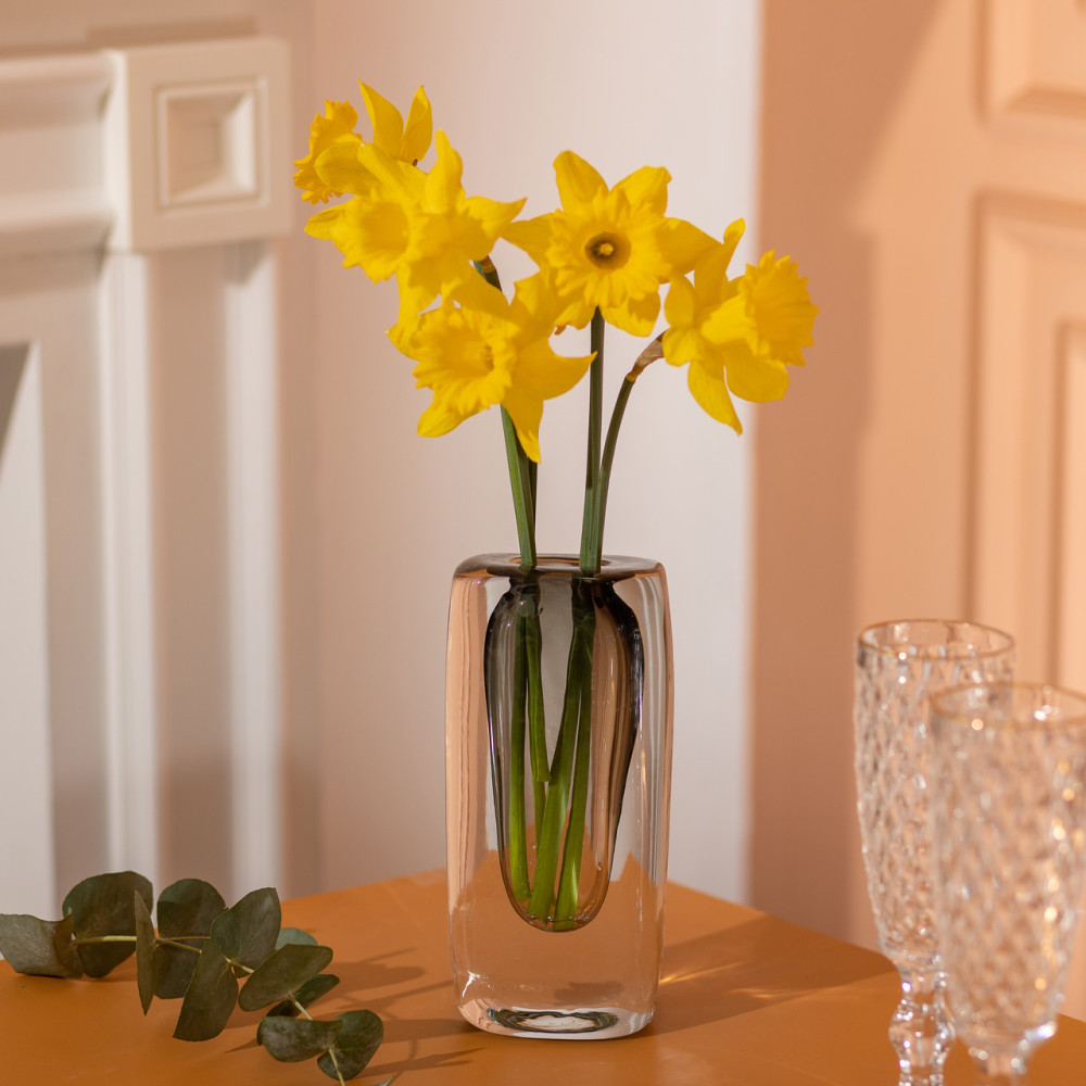 Зображення Ваза скляна для квітів Light House 18.5 см 150 мл (LG-20203) сіра ИМ Light-Deco 2 