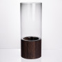 Изображение Ваза для цветов круглая стеклянная Light House LG-30209-2500 прозрачная с подпалом 31 см 2,5 л  ИМ Light-Deco 