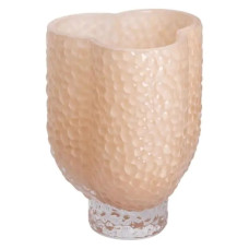 Ваза скляна для квітів Light House 13.5х13.5х18 см 1 л (LG-20205) бежева