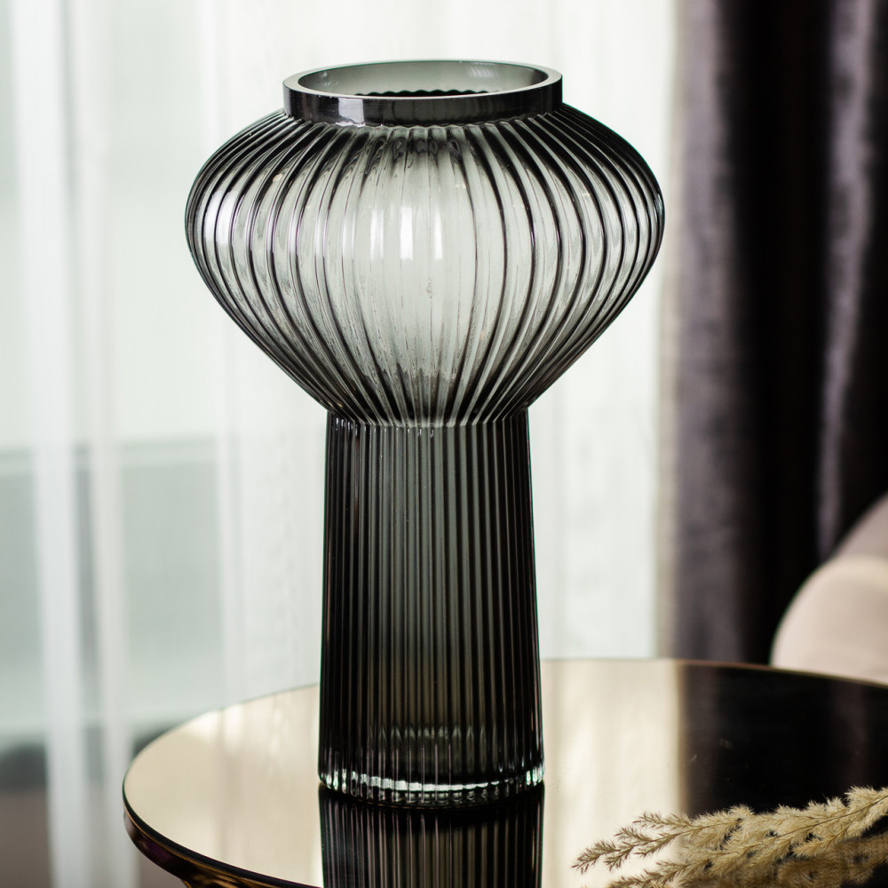 Изображение Ваза стеклянная Light House 30 см (LG-20225) серая  ИМ Light-Deco 2 