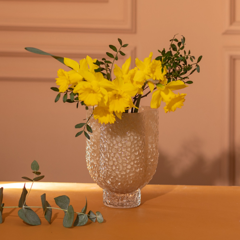 Зображення Ваза скляна для квітів Light House 13.5х13.5х18 см 1 л (LG-20205) бежева ИМ Light-Deco 1 