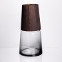 Изображение Ваза для цветов конусная стеклянная Light House LG-30210-2300 прозрачная с подпалом 28 см 2,3 л  ИМ Light-Deco 