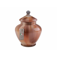 Настільна скляна ваза Franco "Terra" персикова 30 см