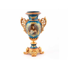 Настільна керамічна ваза Light House "Констанція" синя 46 см