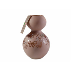 Настільна скляна ваза Franco "Метелики" рожева 26 см