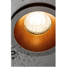 Корпус світильника точкового ELVA, IP54, Ø85x45 мм, чорний/мiдний