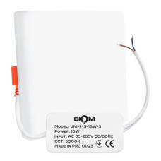 Світильник точковий світлодіодний Biom UNI-2-S18W-5 18Вт квадратний 5000К