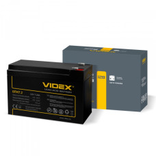 Акумулятор свинцево-кислотний Videx 6FM7.2 12V/7.2Ah color box 1