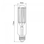 Зображення LED лампа VIDEX Filament T38F 24W E27 5000K ИМ Light-Deco 2 