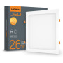 Изображение Светильник светодиодный Back встраиваемый квадратный LED VIDEX 26W 5000K White белый ИМ Light-Deco 