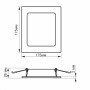 Изображение Светильник точечный встроенный светодиодный LED квадрат Back VIDEX 16W 5000K белый ИМ Light-Deco 4 